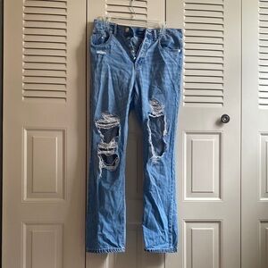 Aeropostale Baggy Blue Distressed Jeans